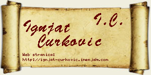Ignjat Ćurković vizit kartica